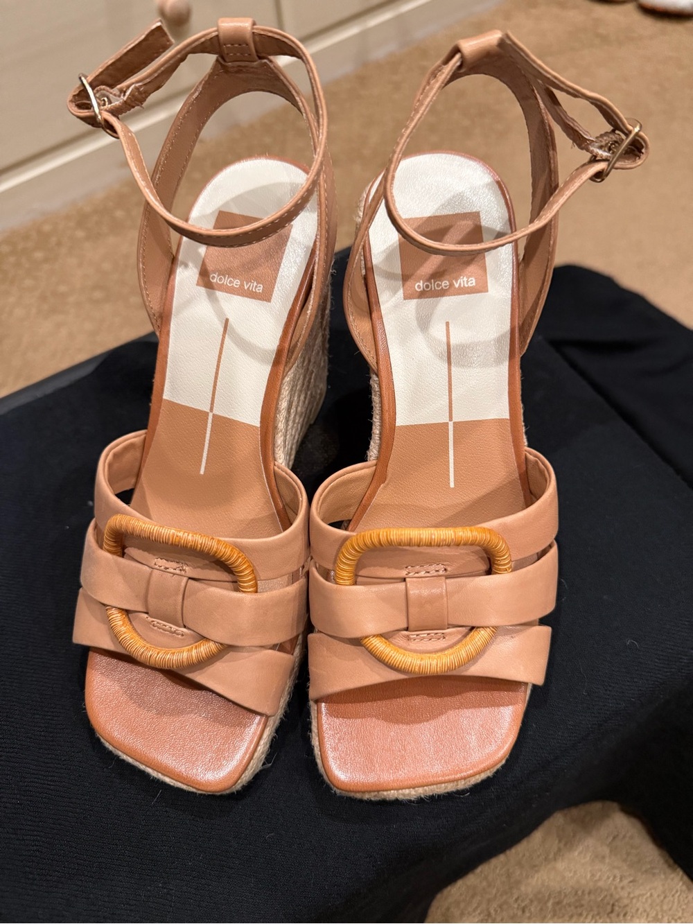 Dolce Vita Maze Espadrille Wedge Sandals | Luggage | Size 6.5